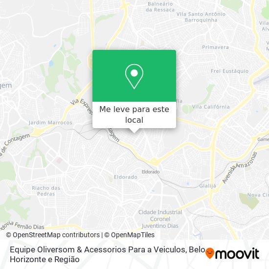 Equipe Oliversom & Acessorios Para a Veiculos mapa