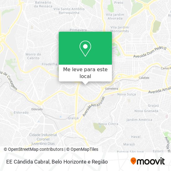 EE Cândida Cabral mapa