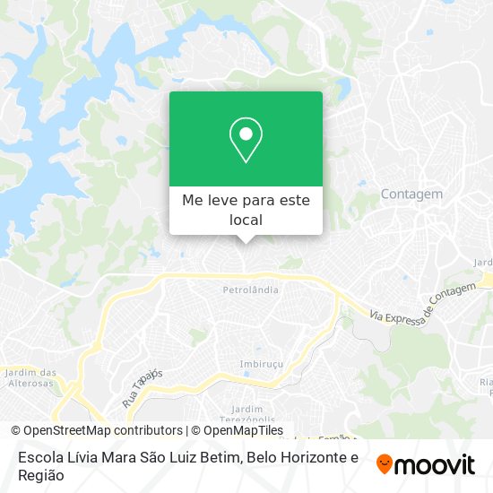 Escola Lívia Mara São Luiz Betim mapa