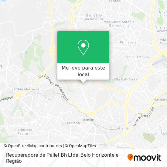 Recuperadora de Pallet Bh Ltda mapa