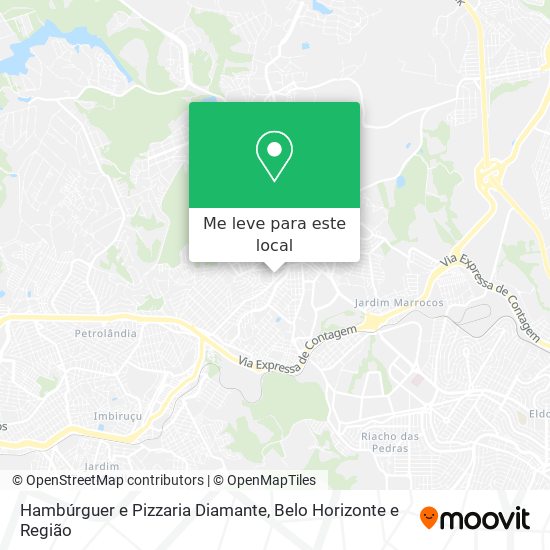 Hambúrguer e Pizzaria Diamante mapa