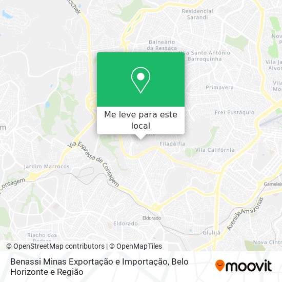 Benassi Minas Exportação e Importação mapa