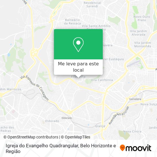 Igreja do Evangelho Quadrangular mapa