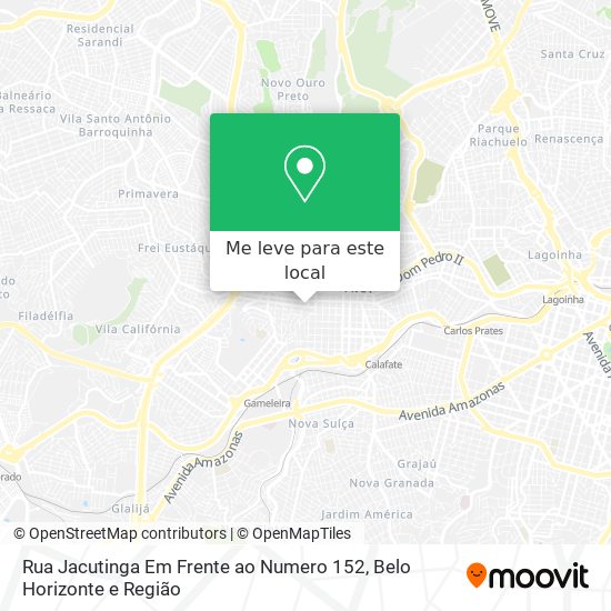Rua Jacutinga Em Frente ao Numero 152 mapa