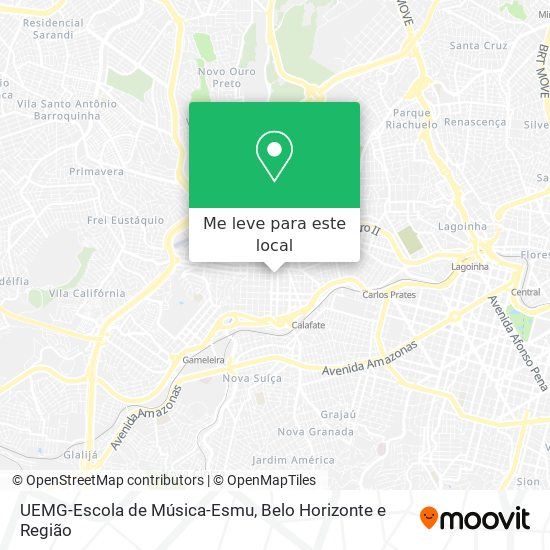 UEMG-Escola de Música-Esmu mapa