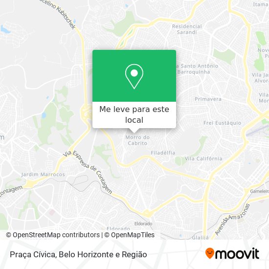 Praça Cívica mapa