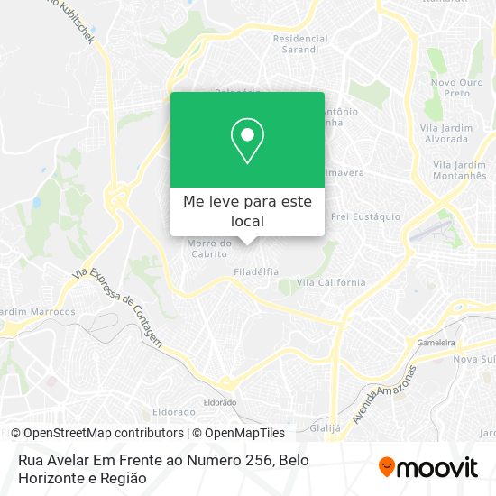 Rua Avelar Em Frente ao Numero 256 mapa