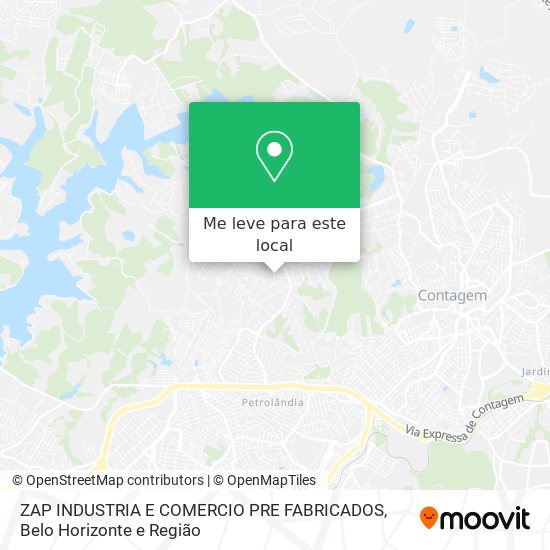 ZAP INDUSTRIA E COMERCIO PRE FABRICADOS mapa