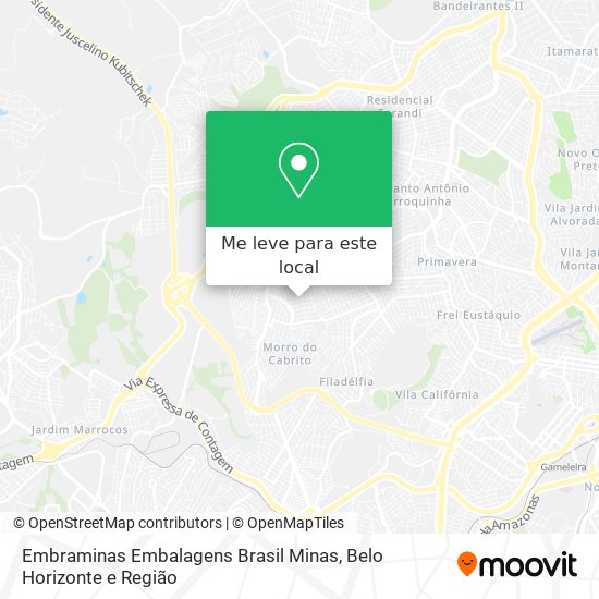 Embraminas Embalagens Brasil Minas mapa