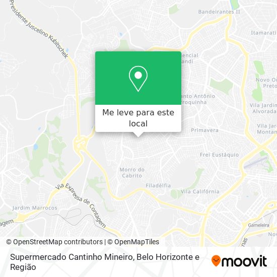 Supermercado Cantinho Mineiro mapa