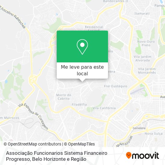 Associação Funcionarios Sistema Financeiro Progresso mapa