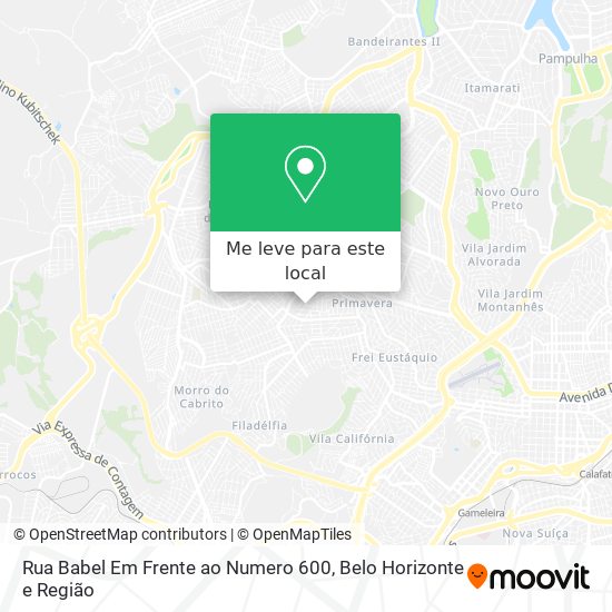 Rua Babel Em Frente ao Numero 600 mapa