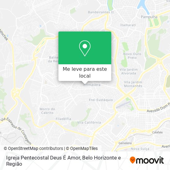 Igreja Pentecostal Deus É Amor mapa