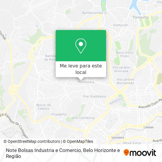 Note Bolsas Industria e Comercio mapa