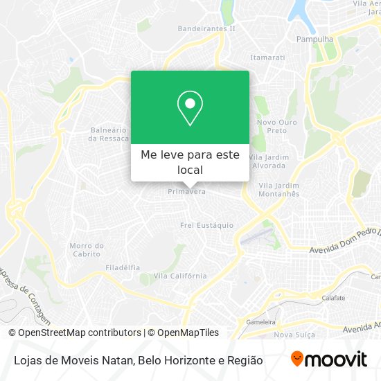 Lojas de Moveis Natan mapa