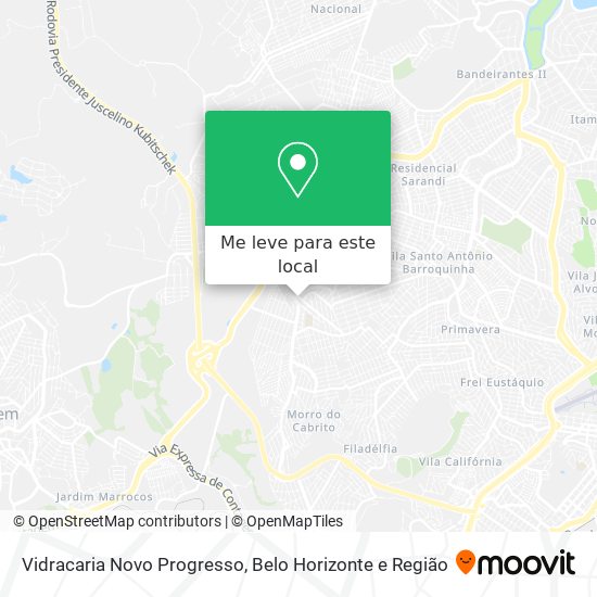 Vidracaria Novo Progresso mapa