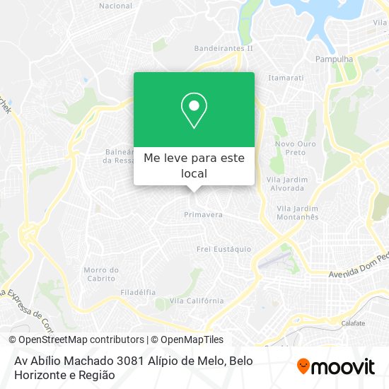 Av Abílio Machado 3081 Alípio de Melo mapa