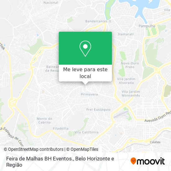 Feira de Malhas BH Eventos. mapa
