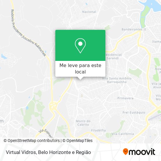 Virtual Vidros mapa