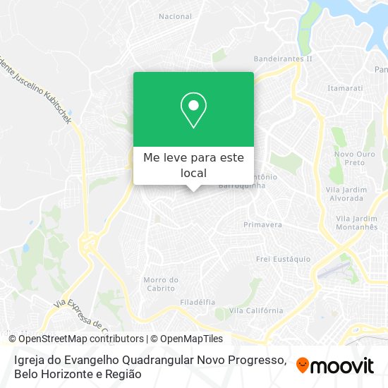Igreja do Evangelho Quadrangular Novo Progresso mapa