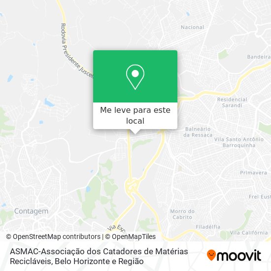 ASMAC-Associação dos Catadores de Matérias Recicláveis mapa