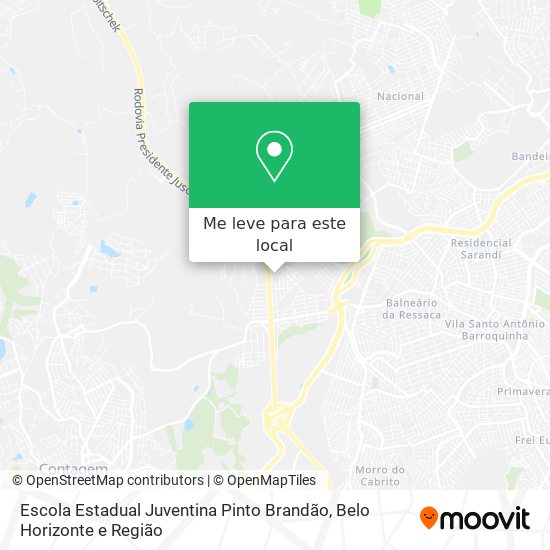 Escola Estadual Juventina Pinto Brandão mapa