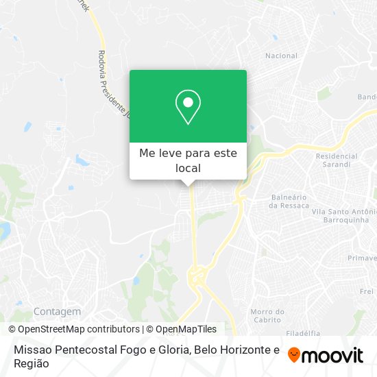 Missao Pentecostal Fogo e Gloria mapa