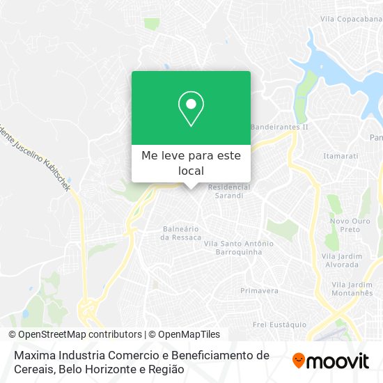 Maxima Industria Comercio e Beneficiamento de Cereais mapa