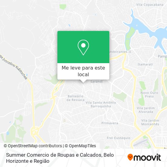Summer Comercio de Roupas e Calcados mapa