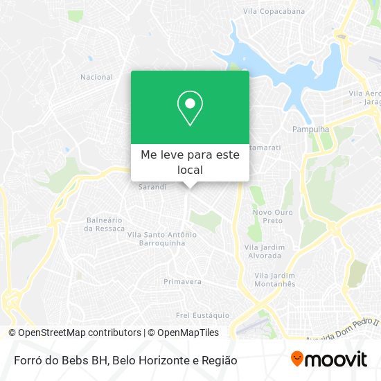 Forró do Bebs BH mapa