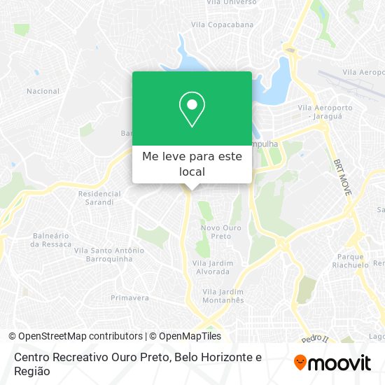 Centro Recreativo Ouro Preto mapa