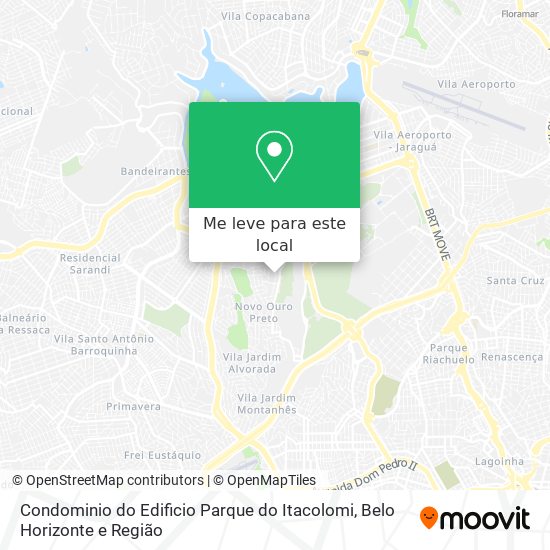 Condominio do Edificio Parque do Itacolomi mapa