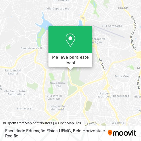 Faculdade Educação Física-UFMG mapa