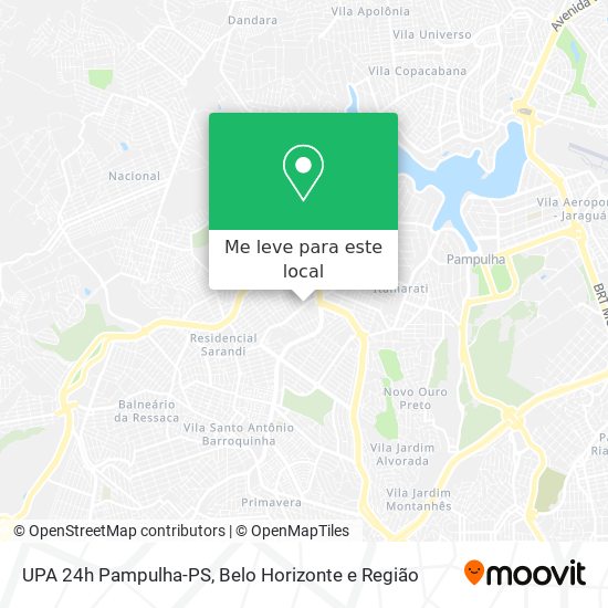 UPA 24h Pampulha-PS mapa