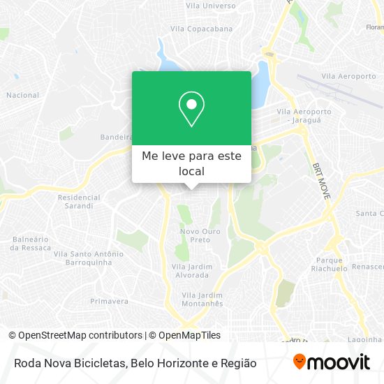 Roda Nova Bicicletas mapa