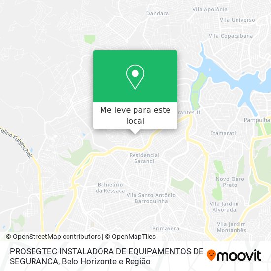 PROSEGTEC INSTALADORA DE EQUIPAMENTOS DE SEGURANCA mapa