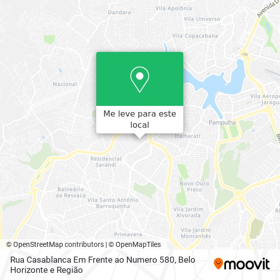 Rua Casablanca Em Frente ao Numero 580 mapa