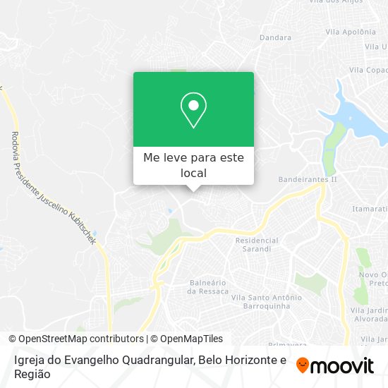 Igreja do Evangelho Quadrangular mapa
