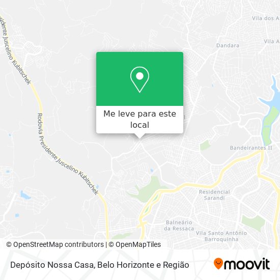 Depósito Nossa Casa mapa