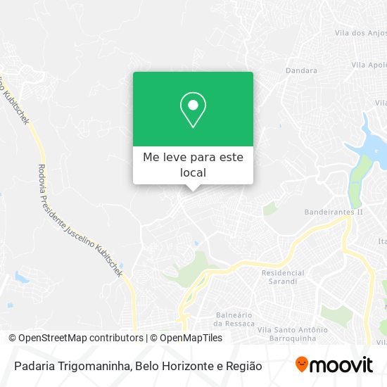 Padaria Trigomaninha mapa