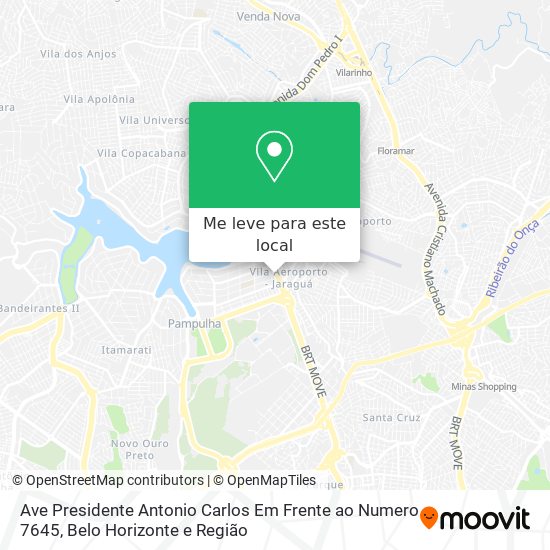 Ave Presidente Antonio Carlos Em Frente ao Numero 7645 mapa