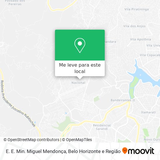 E. E. Min. Miguel Mendonça mapa