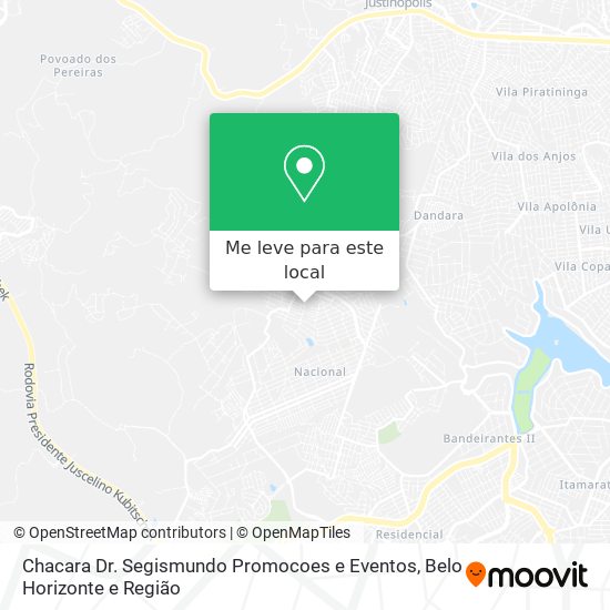 Chacara Dr. Segismundo Promocoes e Eventos mapa