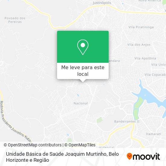 Unidade Básica de Saúde Joaquim Murtinho mapa