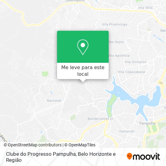 Clube do Progresso Pampulha mapa