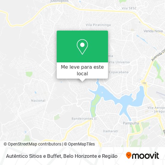 Autêntico Sitios e Buffet mapa