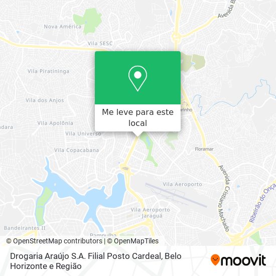 Drogaria Araújo S.A. Filial Posto Cardeal mapa