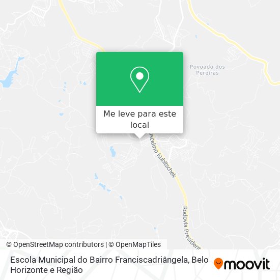 Escola Municipal do Bairro Franciscadriângela mapa