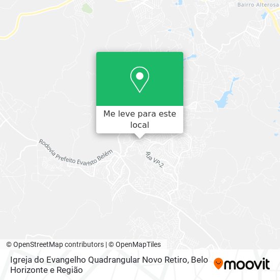 Igreja do Evangelho Quadrangular Novo Retiro mapa