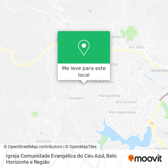 Igreja Comunidade Evangélica do Céu Azul mapa